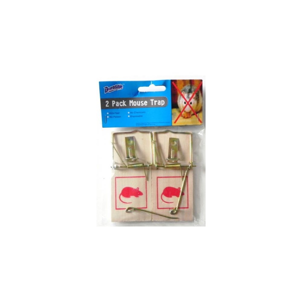 48 Pieces of Two Pack Wooden Mouse Trap