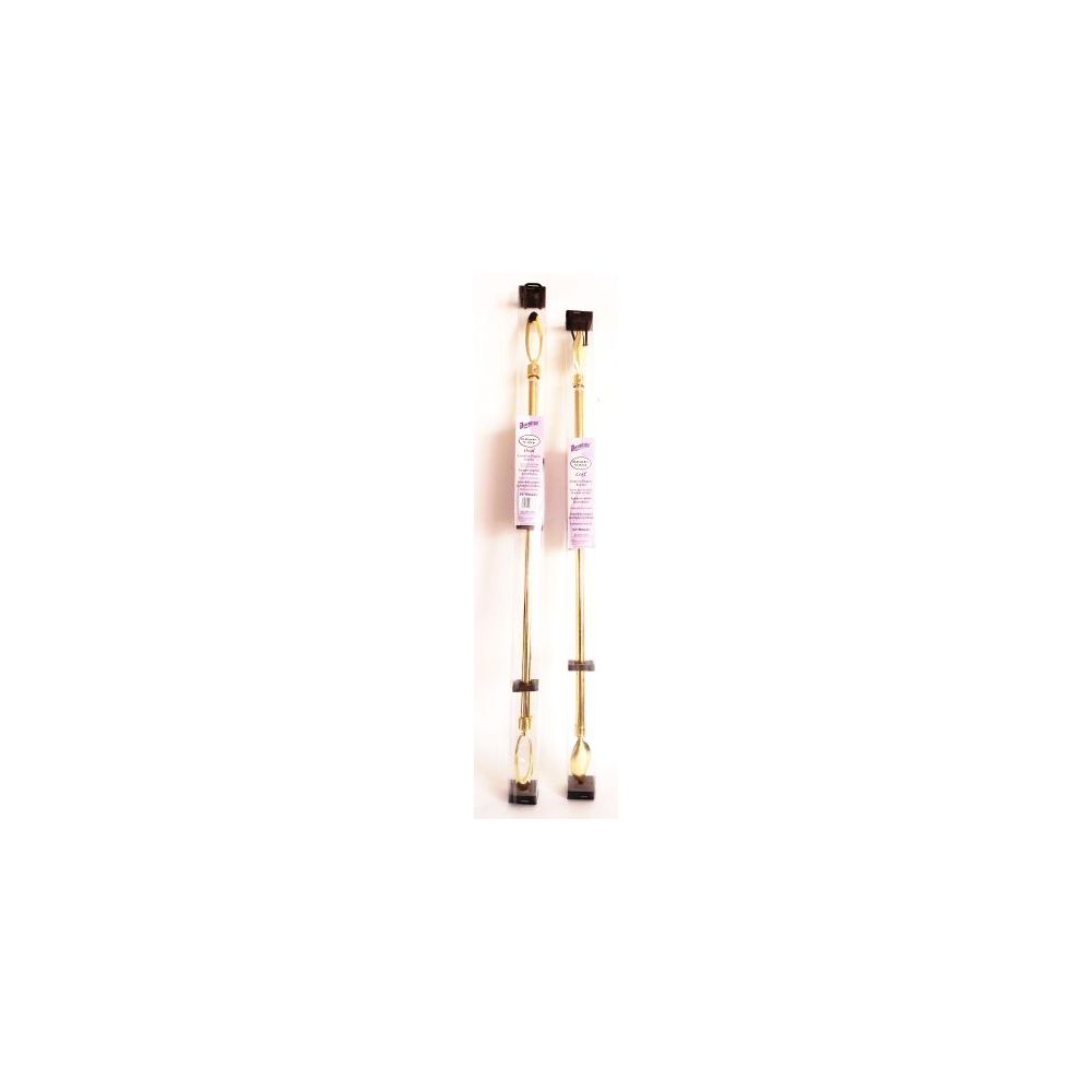 12 Pieces of Complete 3/4 Inch Gold Drapery Rod Set Fits 48-86 Inch Window