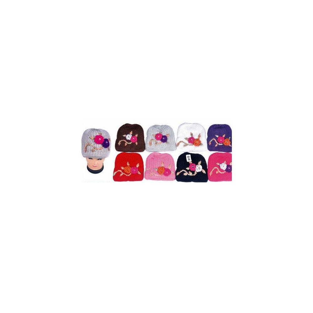 60 Pieces of Ladies Knit Hat With Flower
