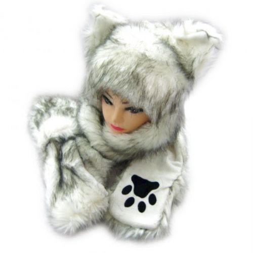 36 Pieces of Winter Animal Hat With Hand Warmer And Paws