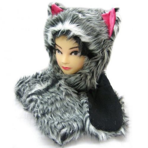 36 Pieces of Winter Animal Hat With Hand Warmer