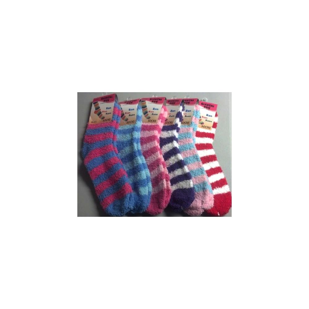 240 Pairs of Stripe Fuzzy Sock