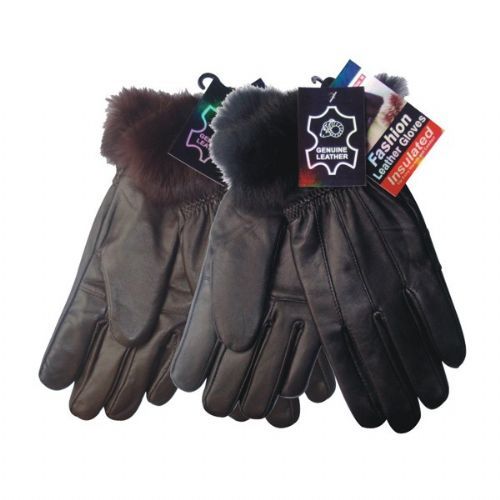 48 Pairs of Winter Glove Genuine Leather Women W/ Fur Cuff