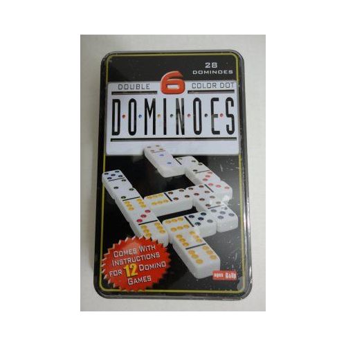 24 Pieces of 28pc Domino Set In Metal Tin