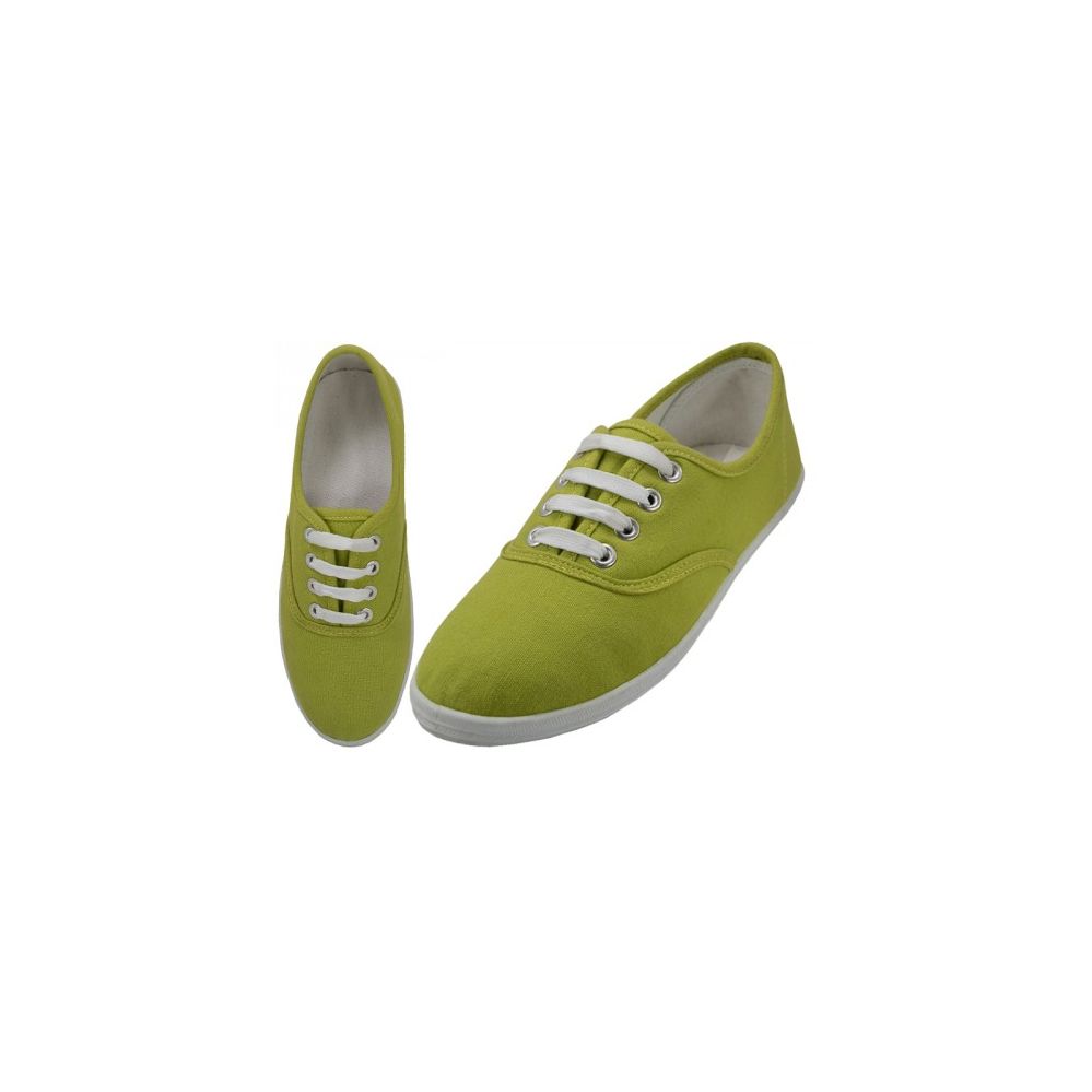 24 Pairs of Women's Lace Up Casual Canvas Shoes Citronelle Color