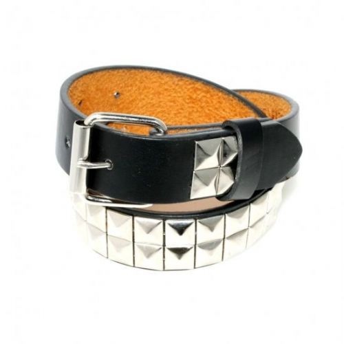 60 Pieces of Boys Silver Metal Studded Belts In Black