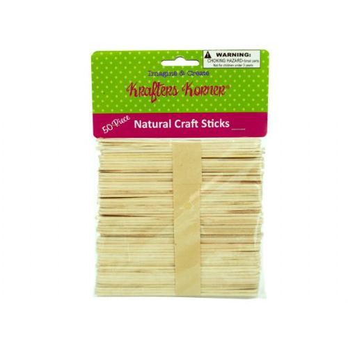 75 Pieces of Natural Wood Craft Sticks