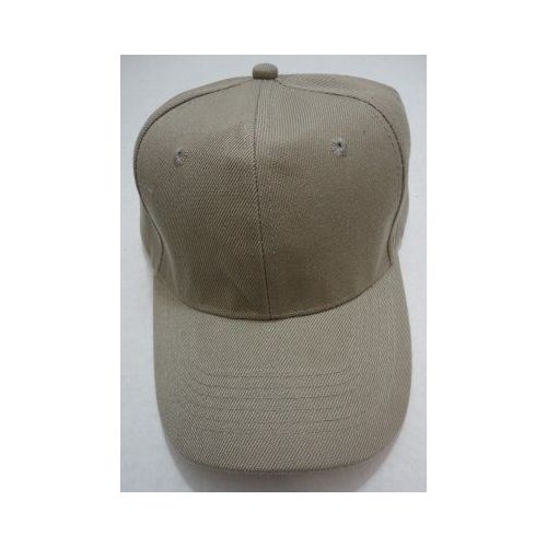 24 Pieces Solid Tan Ball Cap - Baseball Caps & Snap Backs - at ...