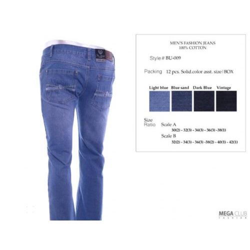 12 Wholesale Mens Trendy Jeans Sizes 32-42