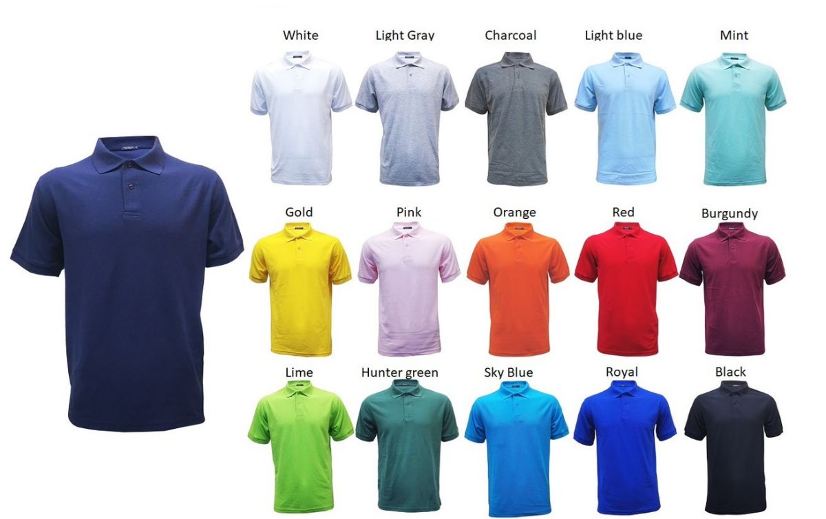 24 Wholesale Men's Fashion Solid Polo Shirt Orange Pack aa - WSD