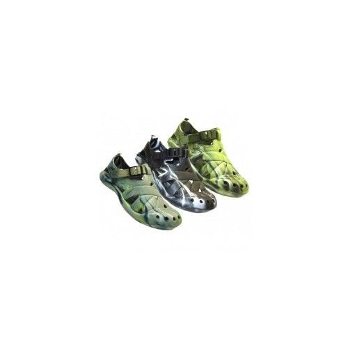 24 Wholesale Men's Camouflage Velcro Sandals