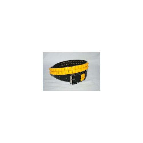 48 Pieces of 2-Row Metal Pyramid Studded Kids Leather Belt Unisex Boys Girls