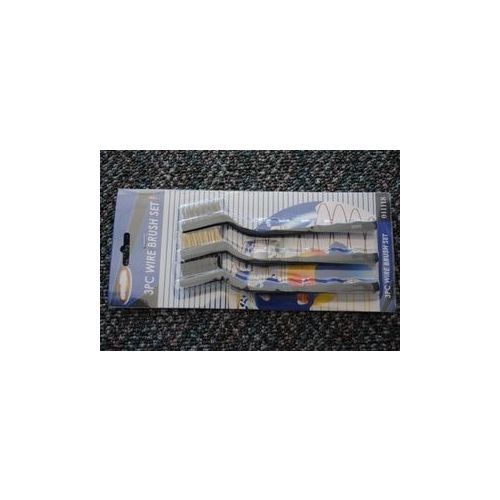 48 Pieces of 12 Pcs Of 3pc 7" Mini Wire Brush SeT-Black Handle