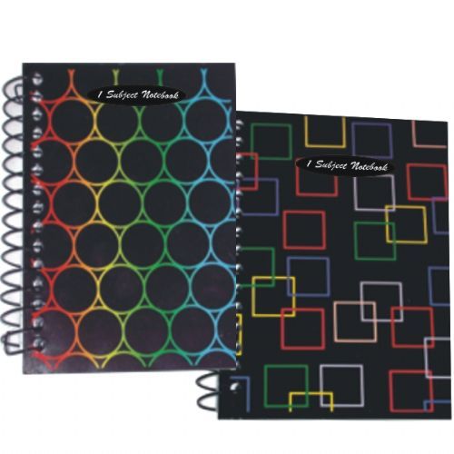 48 Wholesale 1 Subject Notebook, 70 Sheets, Geometric Neon