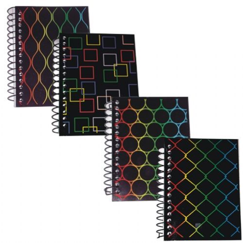 48 Wholesale Designer Fat Book 200shts - Neon Geometric