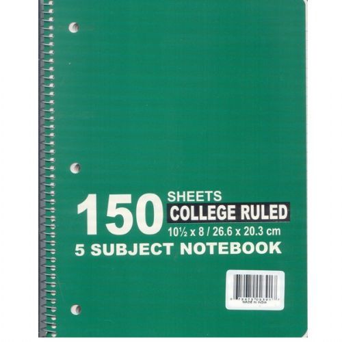 36 Wholesale 5 Subject Notebook College Ruled