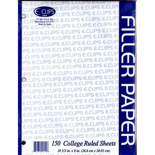 36 Pieces of Filler Paper, 150 Count, College Ruled