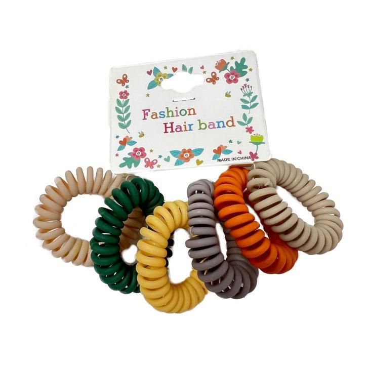 24 Pieces of 6pc Coil Hair Ties [colored]