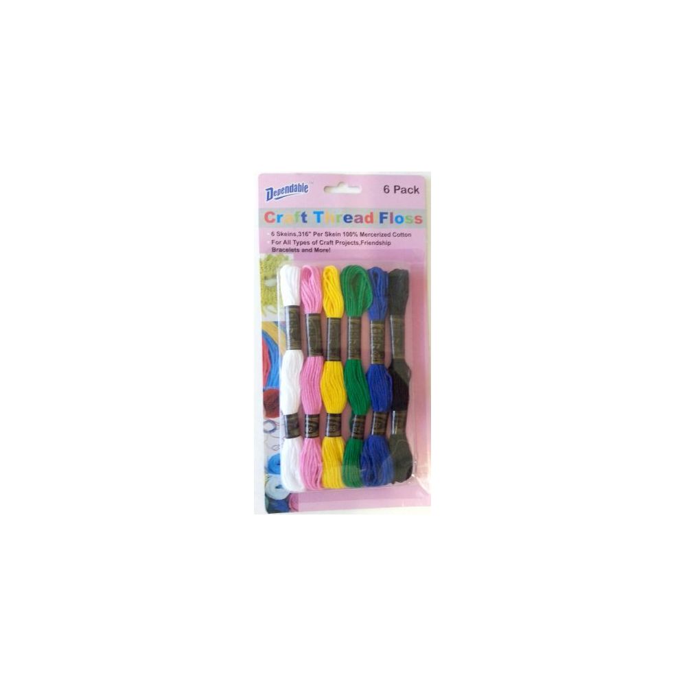 48 Pieces of Craft Thread Floss 6 Pack