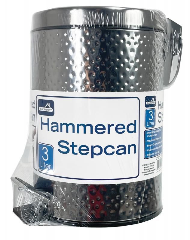 6 Pieces of 3 Liter Deluxe Stainless Steel Step Can