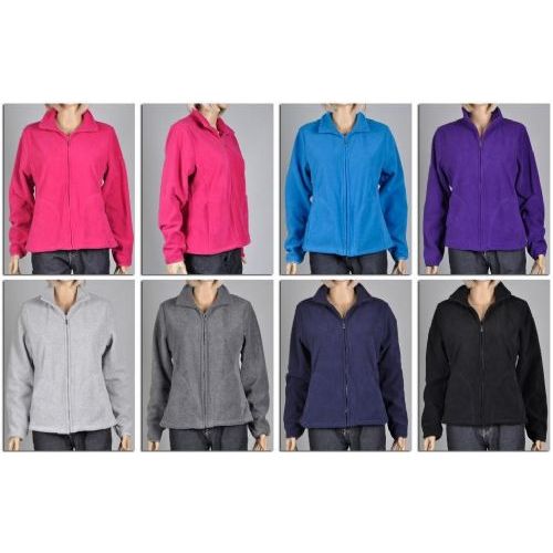 48 Pieces of Ladies Polar Fleece Zip Dfown Sweater / Jacket Plus Sizes