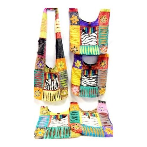 5 Pieces of Hobo Bags With Zebra Printed Pocket And Flowers
