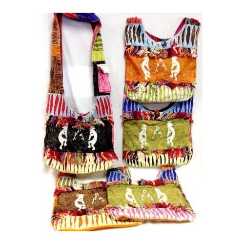 5 Pieces Nepal Hobo Bags With Guys Dancing With The Music Design - Handbags