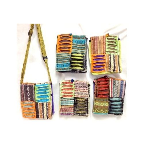 100 Pieces of Small Nepal Crossbody Bags Tie Dye Fabric Sling Purses