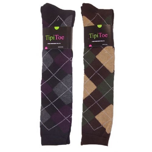 48 Pairs of Women Plaid Print Color Knee High