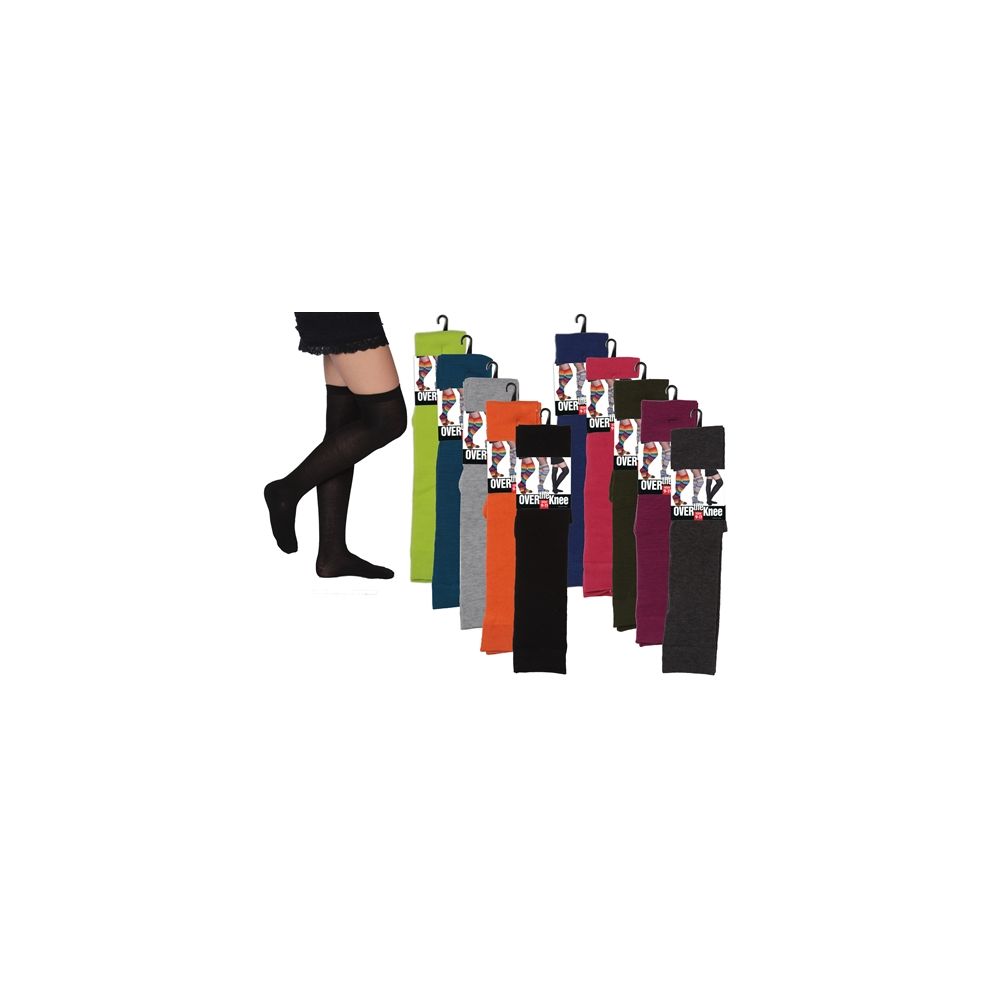 48 Pairs of Women Over The Knee Solid Colors