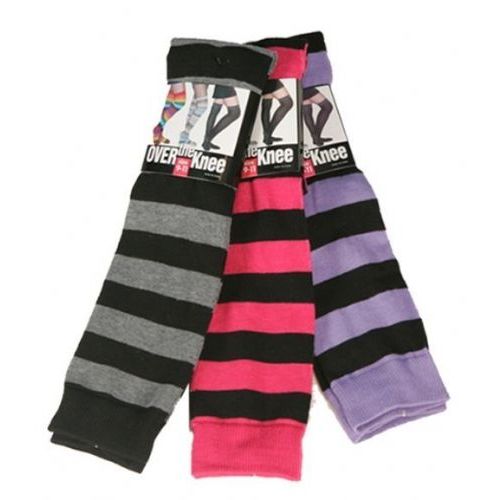 48 Pairs of Women Over The Knee Striped Color