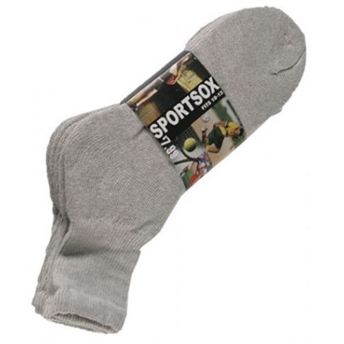 Mens 3 Pack Ankle Sport Ankle Sock Size 10-13 Grey Color Only