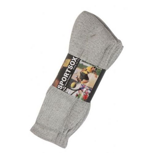 60 Pairs Mens 3 Pack Low Cut Sock Size 10-13 Grey Color Only - Mens Ankle Sock