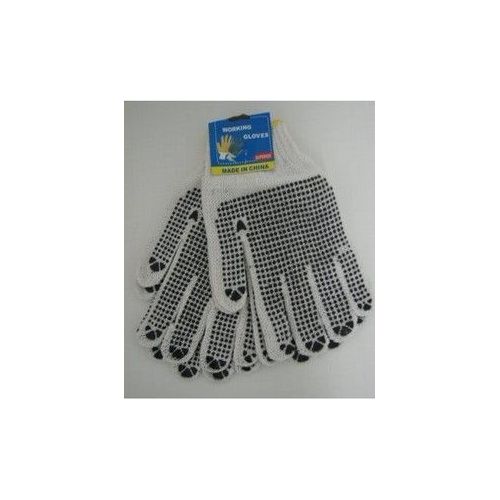 48 Pairs of MultI-Purpose Work Gloves With Black Rubber Dots