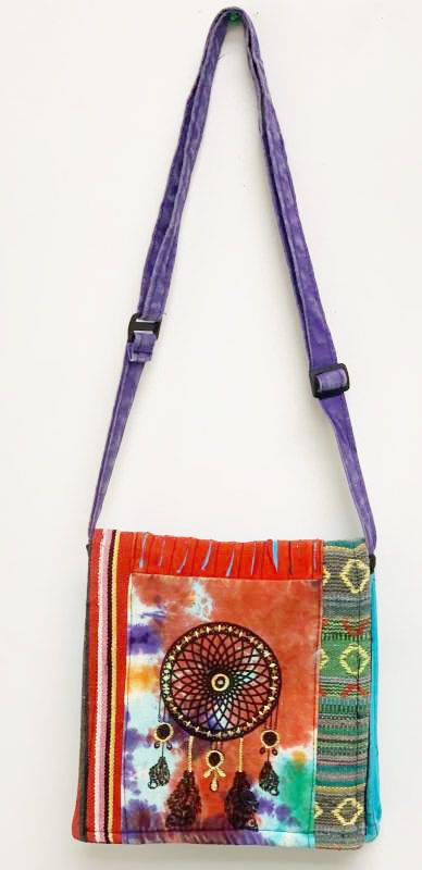 10 Pieces of Tie Dye Dream Catcher Hippie Mini Bag