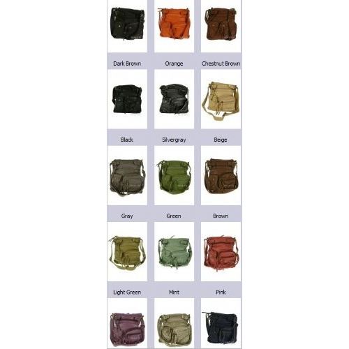 36 Pieces of Sling Purses Soft Leather Crossbody Bag Assorted Colors