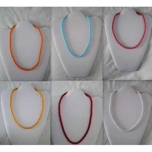 36 Pieces of Magnetic Handmade Necklace With Round Color Beads