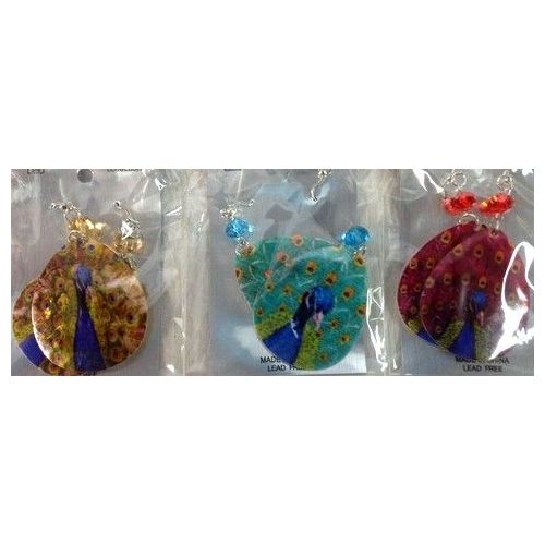 120 Pieces Teardrop Shape Shell Peacock Earring - Earrings