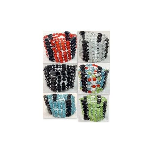 120 Pieces of Magnetic Hematite Plastic Beads Wraped Necklace/ Bracelet