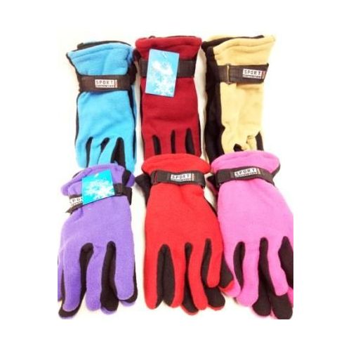 72 Pairs of Lady's Fleece Gloves Assorted Colors