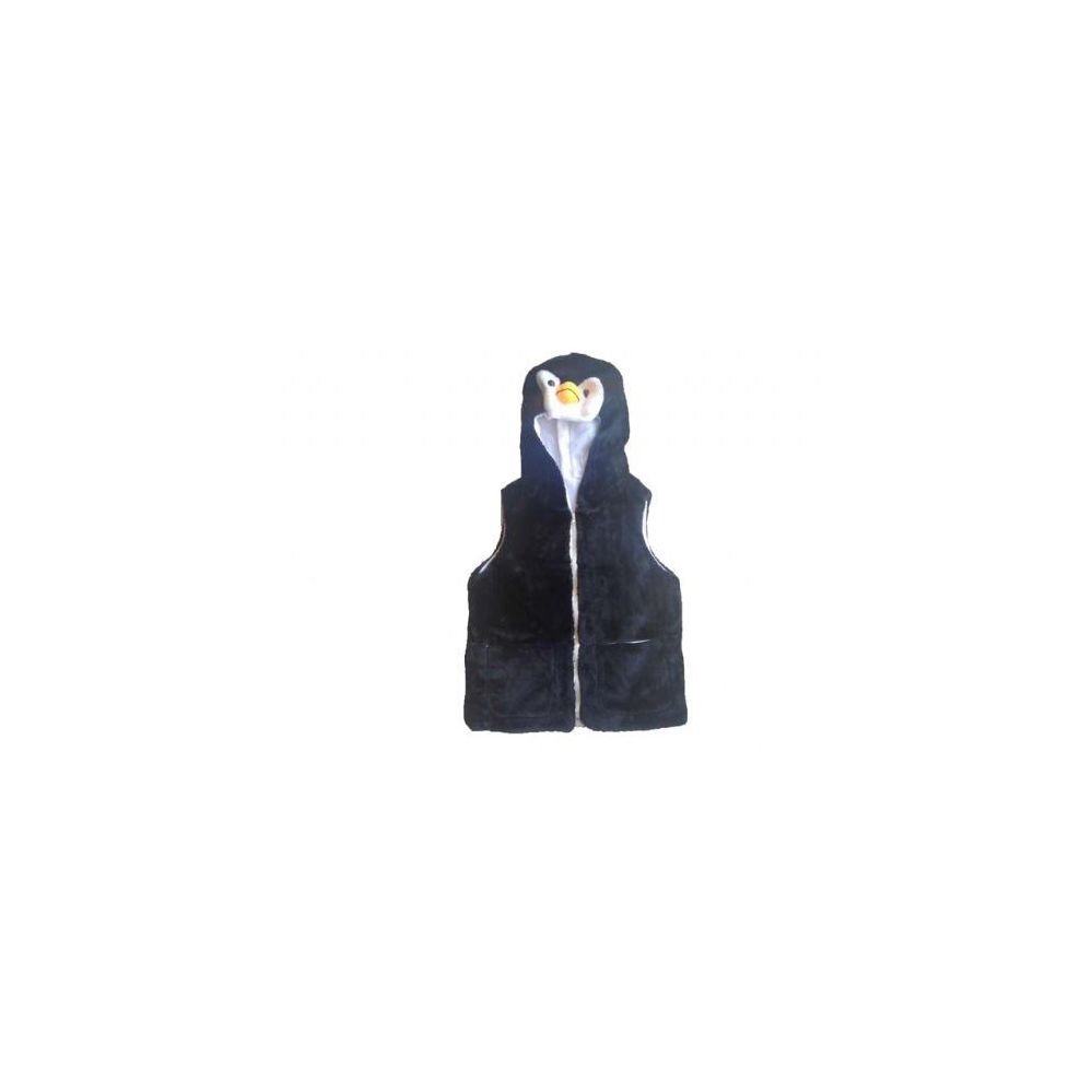 24 Wholesale Kids Vest With Animal Hoodie Penguin