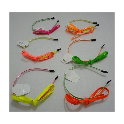 72 Pieces of Headband With BoW-Neon Colors