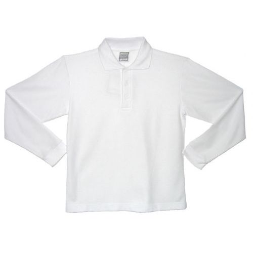 24 Pieces Boys School Uniform Polo Shirt In White - Boys School Uniforms