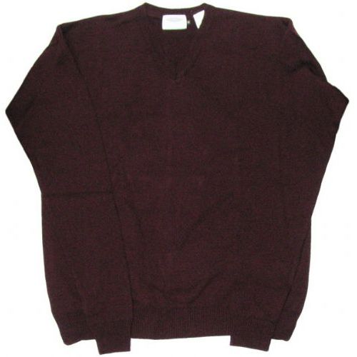 26 Pieces of Adult V-Neck Pull Over Sweater Burgundy Only