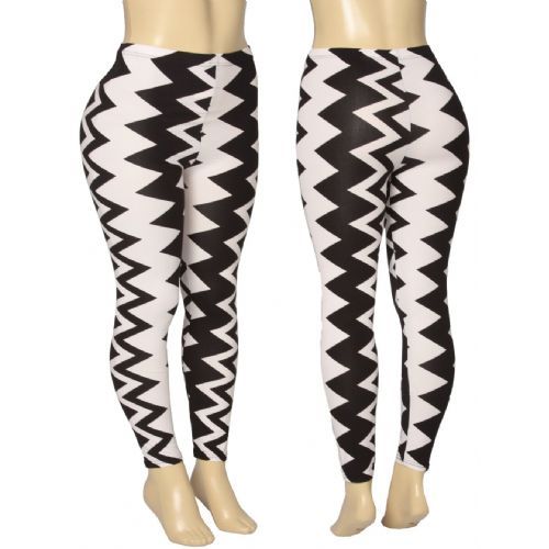 36 Pieces of Ladies Zig Zag Leggings