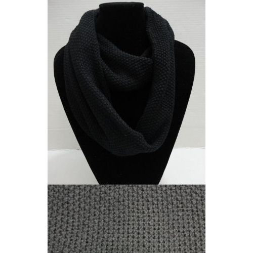 72 Pieces Knitted Loop Scarf [black Only] - Winter Sets Scarves , Hats & Gloves
