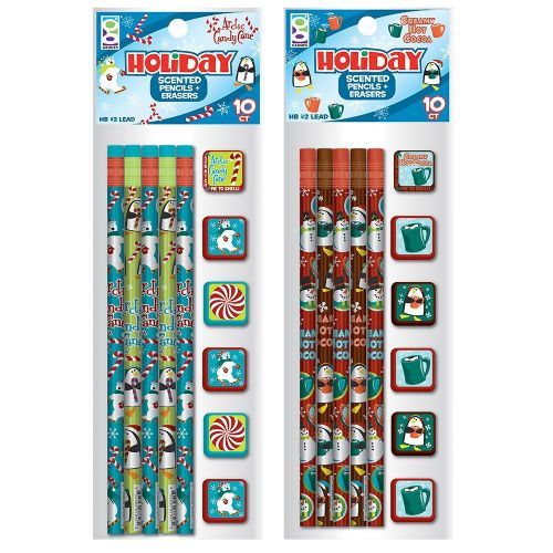 48 Pieces of 10-Ct Holiday Scented Pencils With Erasers