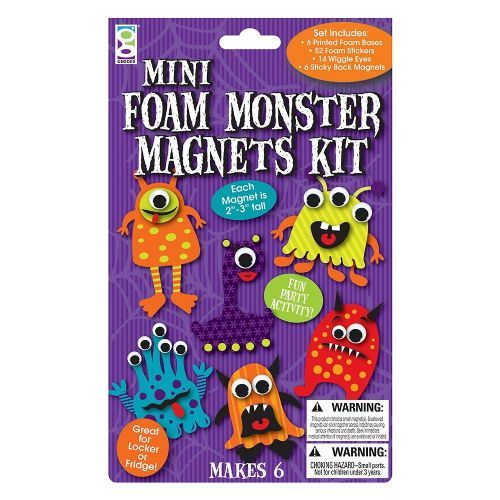 96 pieces of Mini Foam Monster Magnets Kit
