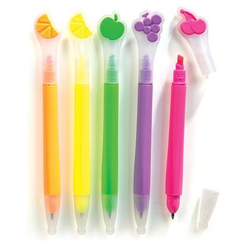 96 Pieces of Study Buddy Fruity Scented Pen And Highlighter