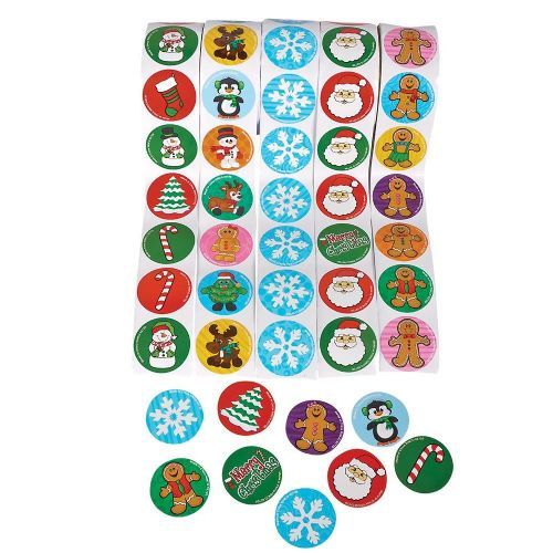 48 Pieces of Holiday Sticker Roll